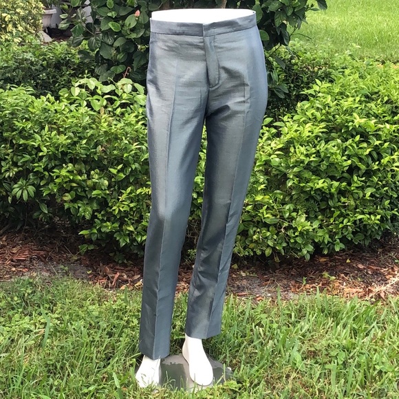 Gucci green/gold Metallic Trouser pants - Picture 2 of 13